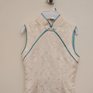 Fuschia Lane White Qipao